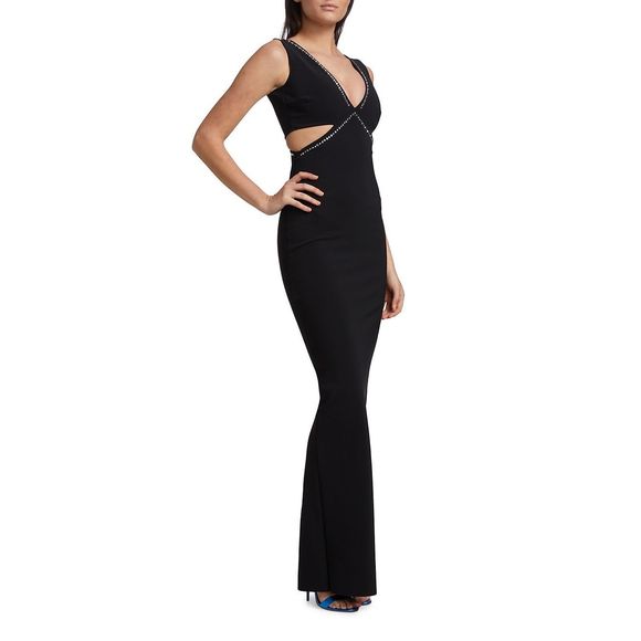 Chiara Boni La Petite Robe Silvina Embellished Cut-Out Gown - Picture 1 of 11